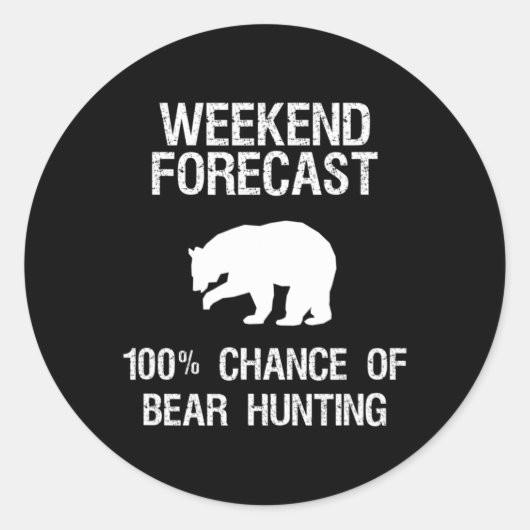 Beer Hunter Weekend Forecast Ronde Sticker (Voorkant)