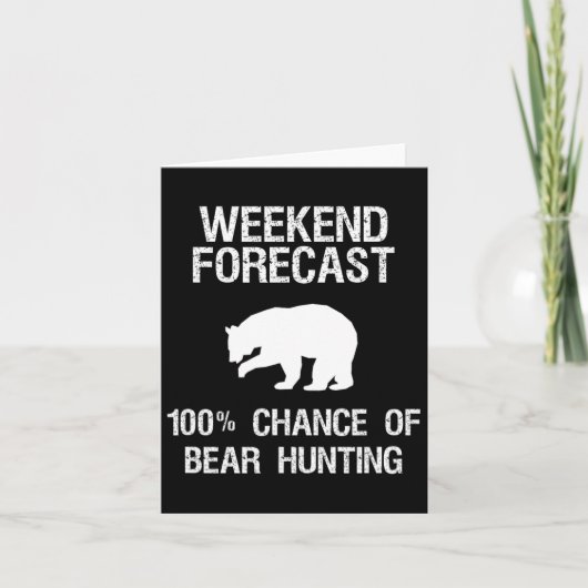 Beer Hunting Gift - Funny Hunter Weekend Forecast Kaart (Voorkant)