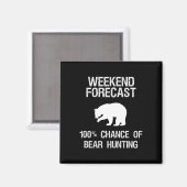 Beer Hunting Gift - Funny Hunter Weekend Forecast Magneet (Voorkant / Achterkant)