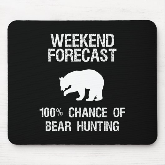 Beer Hunting Gift - Funny Hunter Weekend Forecast Muismat (Voorkant)