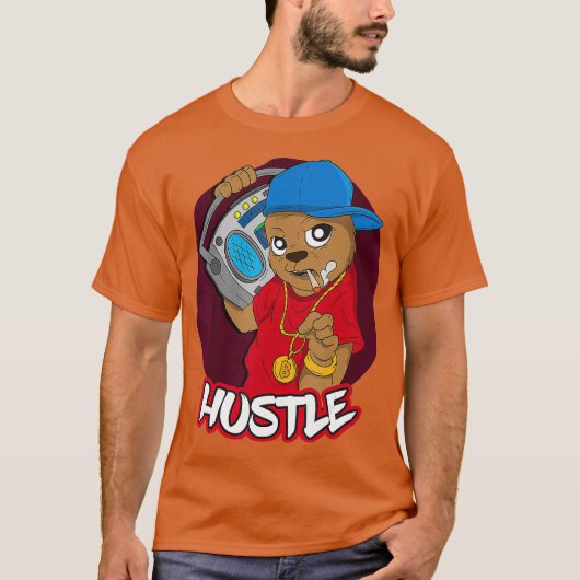 Beer Hustle Hip Hop Geld Rap DJ Ondernemer T-shirt (Voorkant)