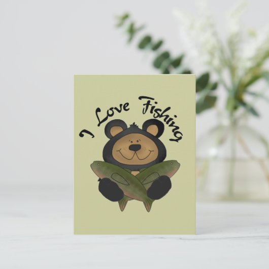 Beer I houdt van Geviste overhemden en cadeaus Briefkaart (Staand voorkant)