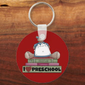 Beer I houdt van voorschoolse overhemden en cadeau Sleutelhanger (Voorkant)