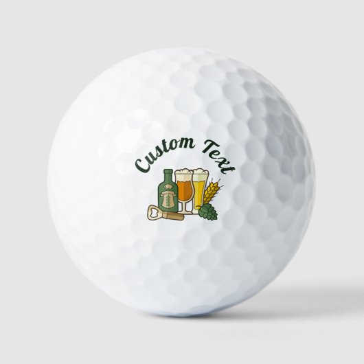 Beer Icons Golf Balls Golfballen (Voorkant)