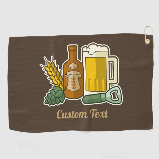 Beer Icons Golf Towel Golfhanddoek (Horizontaal)