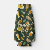 Beer Icons Pattern Bottle Cooler (Voorkant)