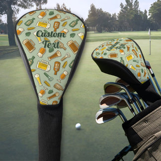 Beer Icons Pattern Golf Head Hoesje Golfheadcover