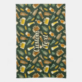 Beer Icons Pattern Kitchen Towel Theedoek (Verticaal)