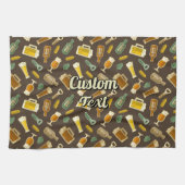 Beer Icons Pattern Kitchen Towel Theedoek (Horizontaal)