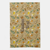 Beer Icons Pattern Kitchen Towel Theedoek (Verticaal)
