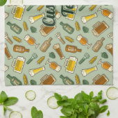 Beer Icons Pattern Kitchen Towel Theedoek (Gevouwen)