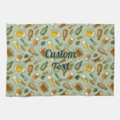 Beer Icons Pattern Kitchen Towel Theedoek (Horizontaal)