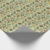 Beer Icons Pattern Wrapping Paper Cadeaupapier (Hoek)