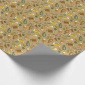Beer Icons Pattern Wrapping Paper Cadeaupapier (Hoek)