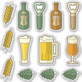 Beer Icons Sticker Set (Voorkant)