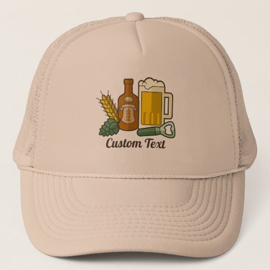 Beer Icons Trucker Hat Pet (Voorkant)