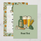 Beer Icons-uitnodiging Kaart (Voorkant / Achterkant)