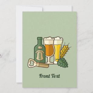 Beer Icons-uitnodiging Kaart