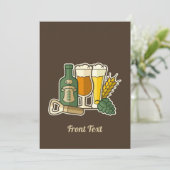 Beer Icons-uitnodiging Kaart (Staand voorkant)