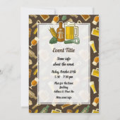 Beer Icons-uitnodiging Kaart (Achterkant)