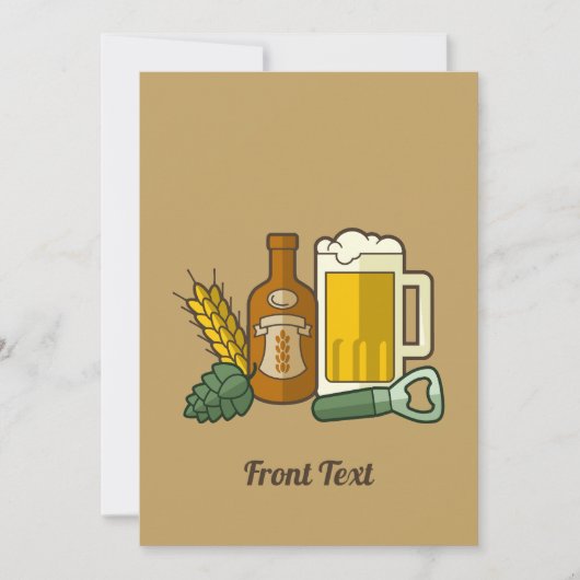 Beer Icons-uitnodiging Kaart (Voorkant)