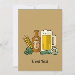 Beer Icons-uitnodiging Kaart