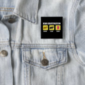 Beer-identificatiefunctie Vierkante Button 5,1 Cm (In situ)