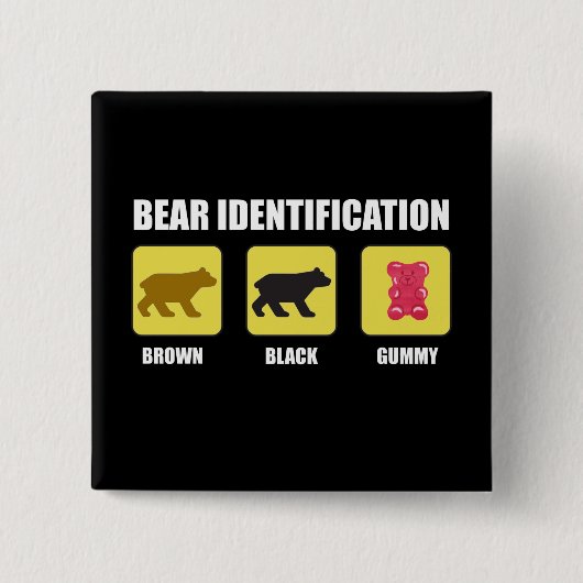 Beer-identificatiefunctie Vierkante Button 5,1 Cm (Voorkant)