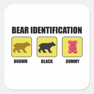 Beer-identificatiefunctie Vierkante Sticker
