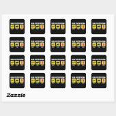 Beer-identificatiefunctie Vierkante Sticker (Vel)