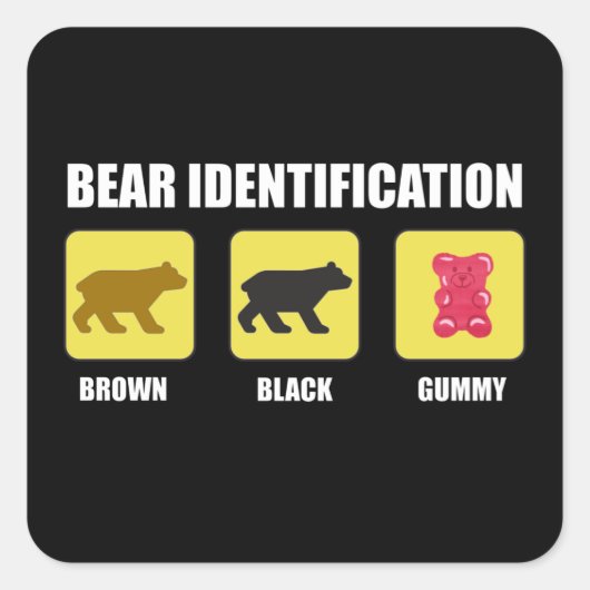 Beer-identificatiefunctie Vierkante Sticker (Voorkant)