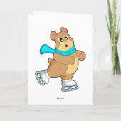 Beer Ijs schaatsen Ijslaarzen Kaart (Achterkant)