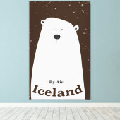  Beer IJsland Canvas Afdruk (Insitu (Houten vloer))