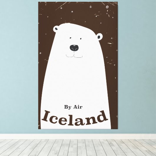  Beer IJsland Canvas Afdruk (Insitu (Houten vloer))