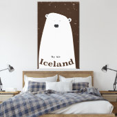  Beer IJsland Canvas Afdruk (Insitu (Slaapkamer))