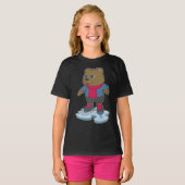 Beer IJsschaatsen IJ-schaatsen T-shirt (Voorkant volledig)