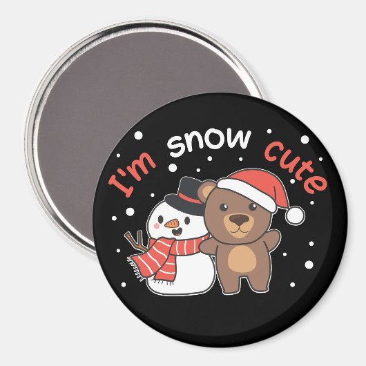 Beer Ik ben Sneeuwpop Sneeuwpop Pun Magnet (Voorkant / Achterkant)