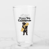  Beer "Ik hou van je, Californië" Glas (Voorkant)