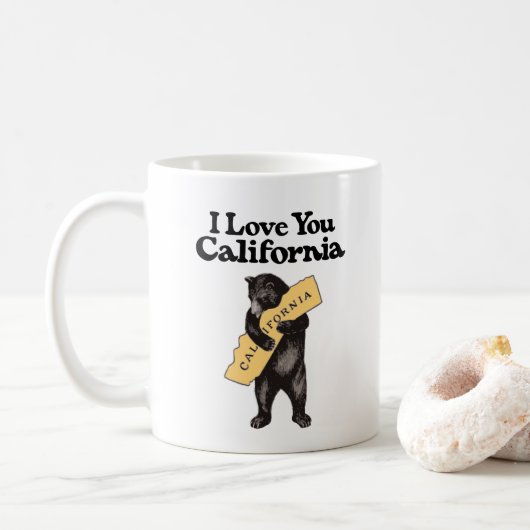 Beer "Ik hou van je, Californië" Koffiemok (Met donut)