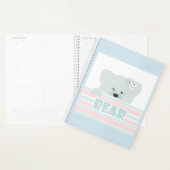 Beer illustratie kinder kinderachtige afdruk planner (Display)