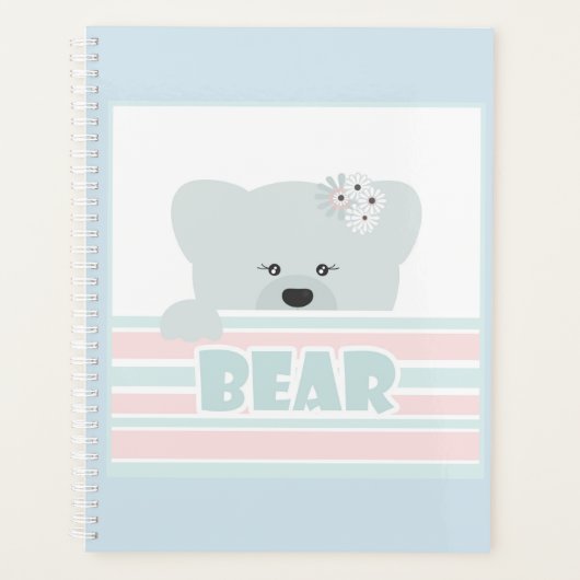 Beer illustratie kinder kinderachtige afdruk planner (Voorkant)