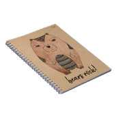 Beer Illustratie Terug naar School Kantoor Notitieboek (Rechterzijde)