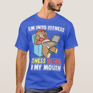 Beer Im in fitness Pizza in mijn mond T-shirt