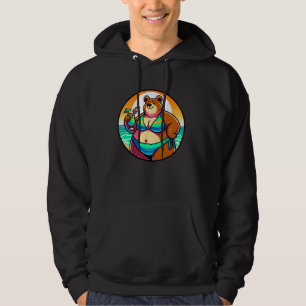Beer in bikini op het strand met Drink Summer Bodi Hoodie