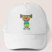 Beer in Bodybuilding met Barbell Trucker Pet (Voorkant)