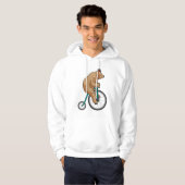 Beer in Circus met fiets Hoodie (Voorkant volledig)