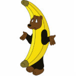 Beer in de bananensoort staand fotobeeldje<br><div class="desc">Genetisch zijn we allemaal halve bananen. Dit standbeeld herinnert eraan dat het leven vaak gekke en willekeurig is. Maakt een geweldig gespreksstuk en heeft een voldoende oppervlakte om in de buurt stof te verzamelen voor uw gemak.</div>