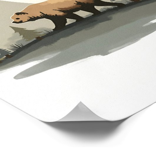 Beer in de bergen poster (Hoek)