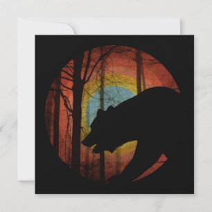 BEER IN DE BOSSEN BOSSEN VINTAGE FEESTDAGENKAART