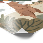 Beer in de boswaterkleurendruk foto afdruk (Hoek)